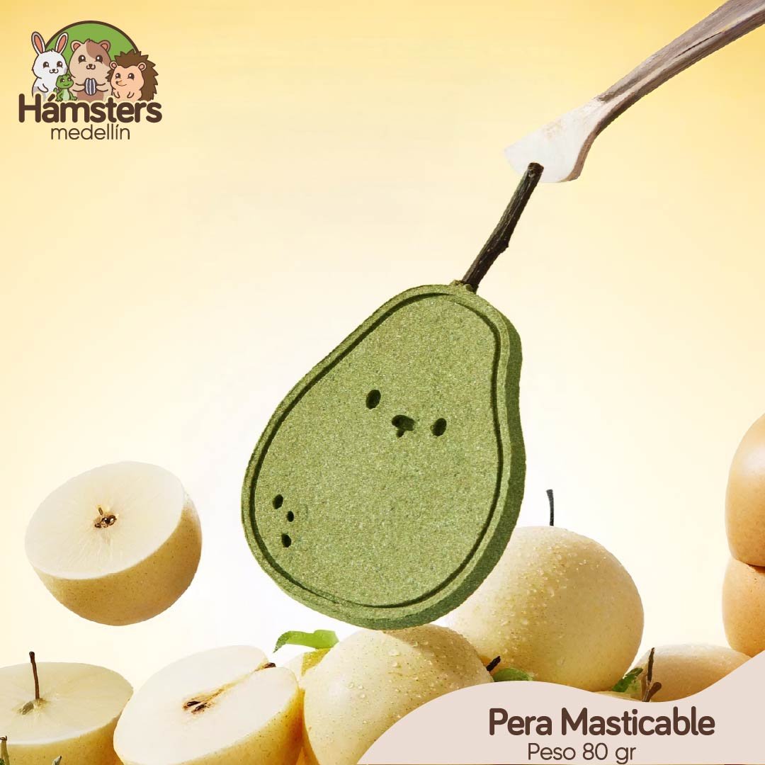 Pera Masticable Para Conejos Cobayas Chinchillas y Hámsters - Imagen 3