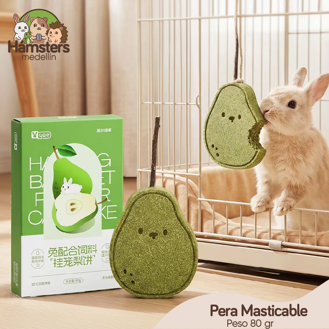 Pera Masticable Para Conejos Cobayas Chinchillas y Hámsters - Imagen 2