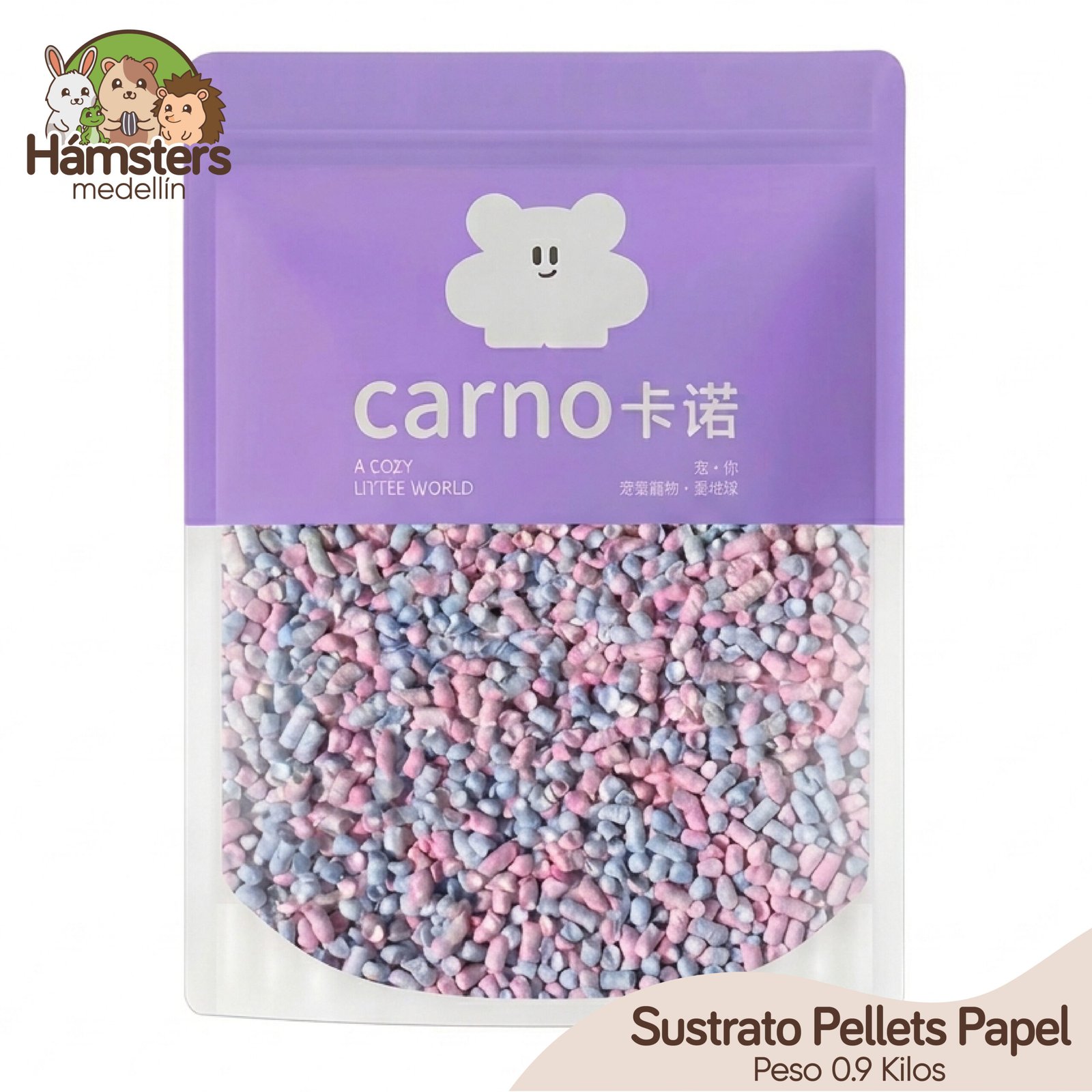Sustrato Pellets Papel Hamsters Conejos Erizos 0.9 Kilos - Imagen 5