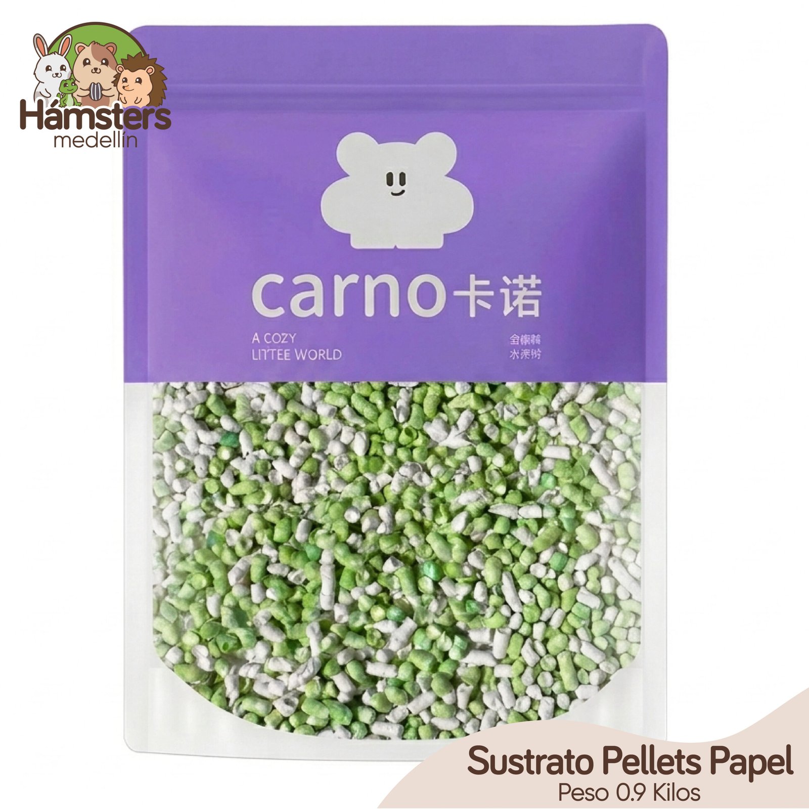 Sustrato Pellets Papel Hamsters Conejos Erizos 0.9 Kilos - Imagen 4